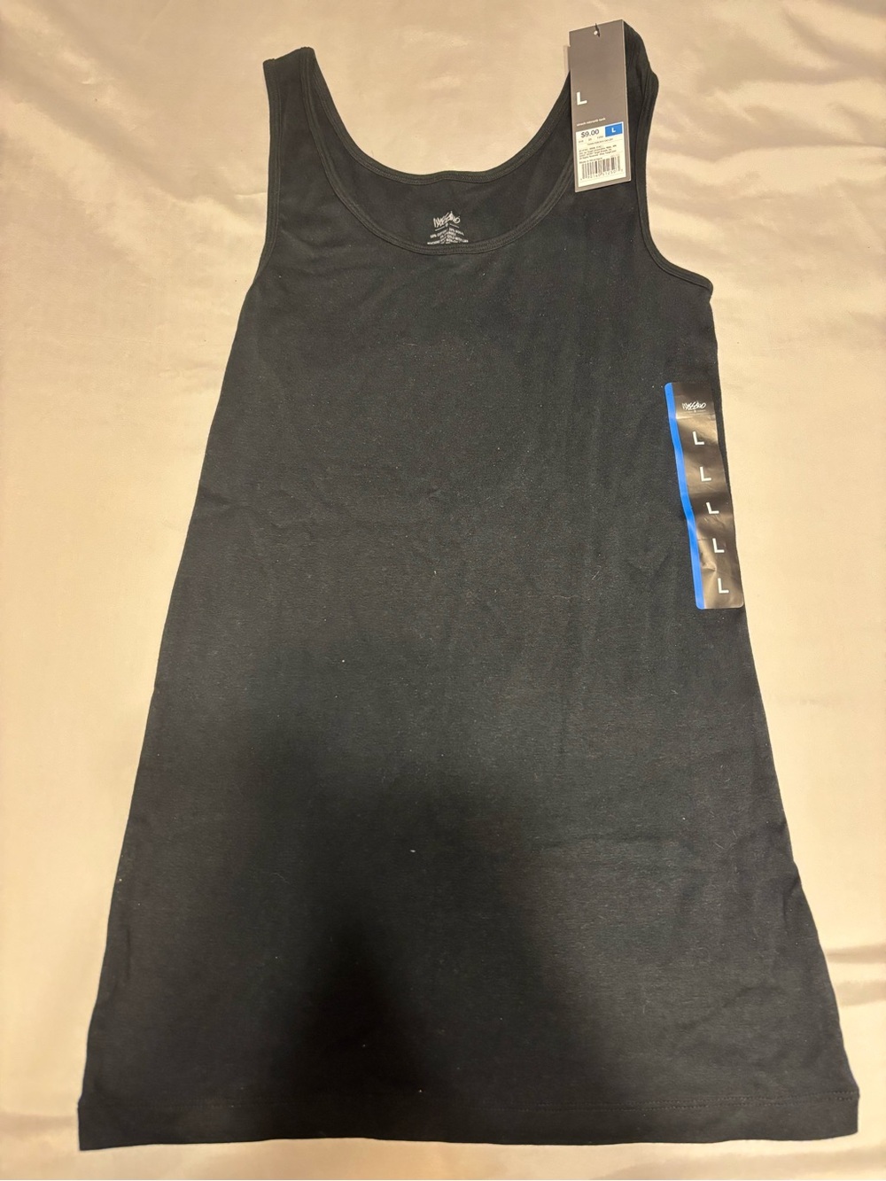 Mossimo Women’s black stretch mircorib tank top Large